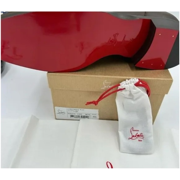 Men's Christian Louboutin cotomale Leather Oxford, size 45 made in Italy - Picture 3 of 6